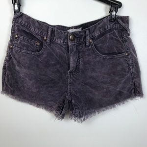 Free People 26 Purple Cutoff Shorts Distressed Wor